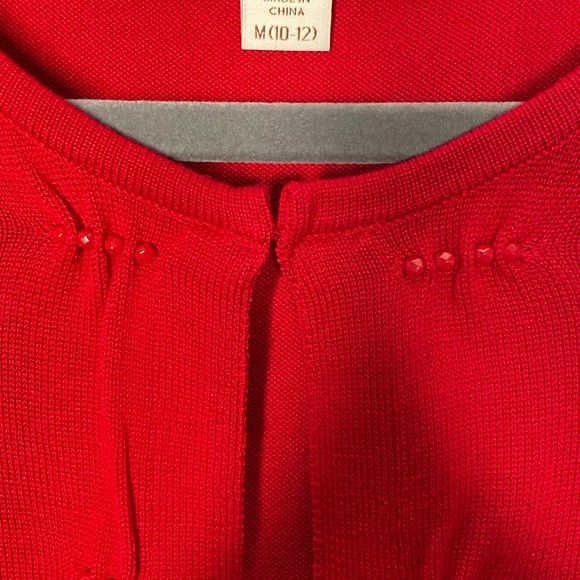 Coldwater Creek Cardigan Sweater Womens Medium Cherry Red Silk Blend - Picture 3 of 11